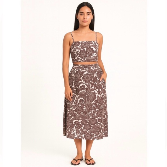 Rachel Zoe Other - NWT Brown and White Floral 2 Piece